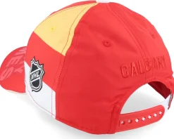 Kids Calgary Flames Face-off Structured Red Adjustable - Outerstuff