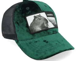 Kids Capybara Sofa Velvet Green/Black Trucker - Calza Pennello