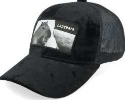 Kids Capybara Sofa Velvet Green/Black Trucker - Calza Pennello