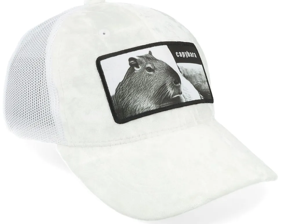 Kids Capybara Sofa Velvet White Trucker - Calza Pennello