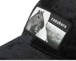 Kids Capybara Sofa Velvet Black Trucker - Calza Pennello