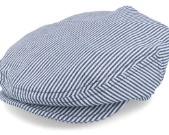 Kids Carl Jr. Candy Stripe Indigo Flat Cap - CTH Ericson