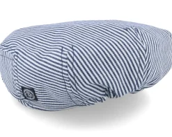 Kids Carl Jr. Candy Stripe Indigo Flat Cap - CTH Ericson