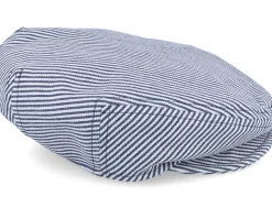 Kids Carl Jr. Candy Stripe Indigo Flat Cap - CTH Ericson
