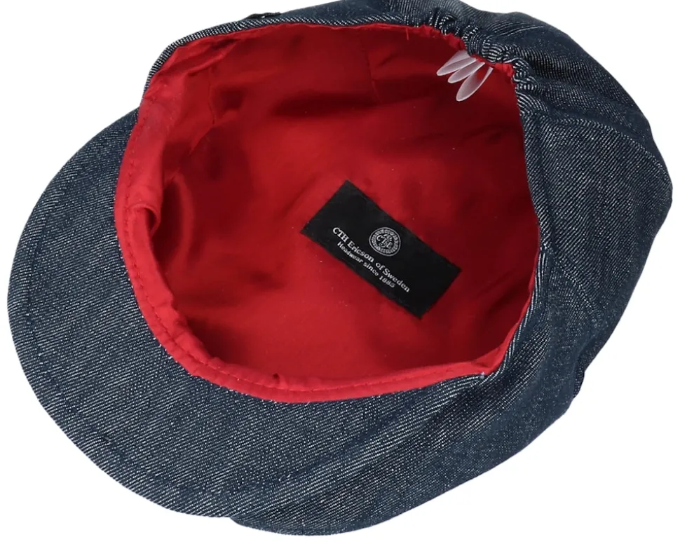 Kids Carl Jr. Organic Denim Blue Flat Cap - CTH Ericson
