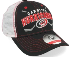 Kids Carolina Hurricanes Lockup Meshback Black/White Trucker - Outerstuff