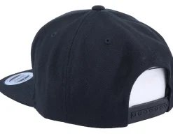 Kids Cat Paw Applique Black Snapback - Kiddo Cap