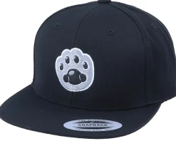 Kids Cat Paw Applique Black Snapback - Kiddo Cap