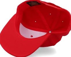 Kids Cat Paw Applique Red Snapback - Kiddo Cap
