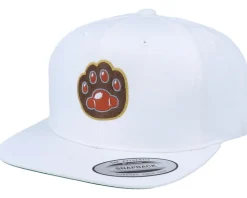 Kids Cat Paw Applique White Snapback - Kiddo Cap
