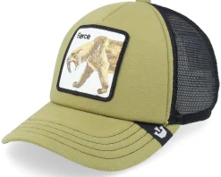 Kids Cat Teefs Extinct Olive/Black A-Frame Trucker - Goorin Bros.