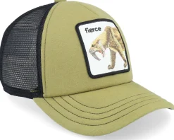 Kids Cat Teefs Extinct Olive/Black A-Frame Trucker - Goorin Bros.