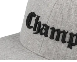 Kids Champ Old English 3d Heather Grey Snapback - Kiddo Cap