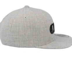 Kids Chef Old English 3d Heather Grey Snapback - Kiddo Cap