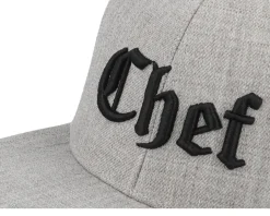 Kids Chef Old English 3d Heather Grey Snapback - Kiddo Cap