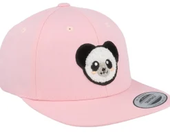 Kids Chenille Panda Patch Pink Snapback - Kiddo Cap