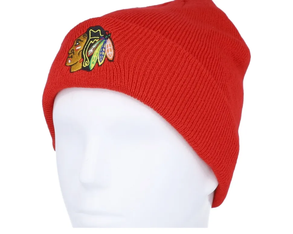 Kids Chicago Blackhawks Knit Beanie Red Cuff - Outerstuff