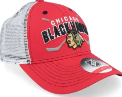 Kids Chicago Blackhawks Lockup Meshback Red/White Trucker - Outerstuff