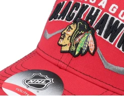 Kids Chicago Blackhawks Lockup Meshback Red/White Trucker - Outerstuff