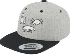 Kids Child Art Heather Grey/Black Snapback - Kiddo Cap
