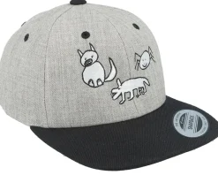 Kids Child Art Heather Grey/Black Snapback - Kiddo Cap