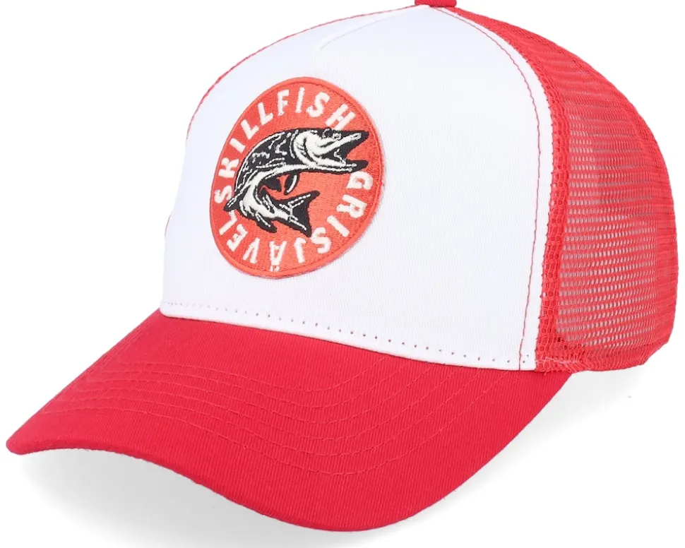 Kids Cirkel Grisjävel Classic Red/White Trucker - Skillfish