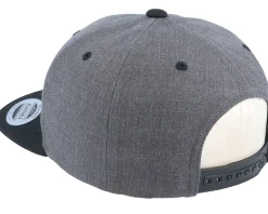 Kids Classic Dark Heather Grey/Black Snapback - Yupoong