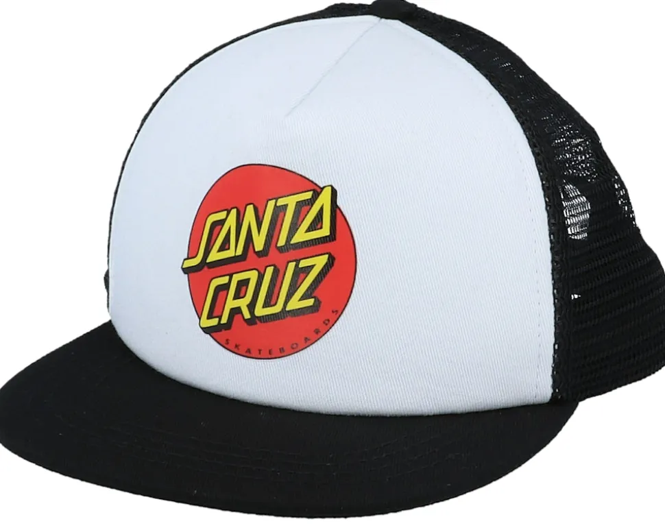 Kids Classic Dot White/Black Trucker - Santa Cruz