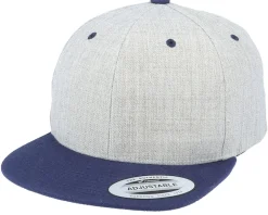 Kids Classic Heather Grey/navy Snapback - Yupoong