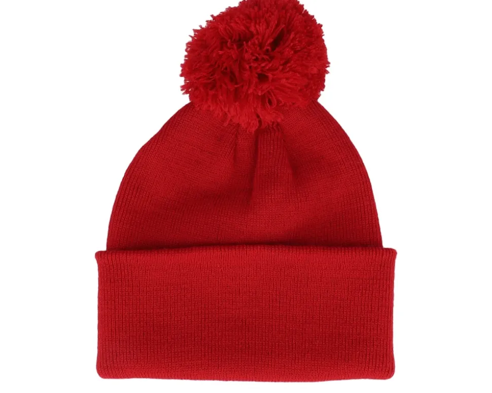 Kids Classic Red Junior Pom - Beechfield