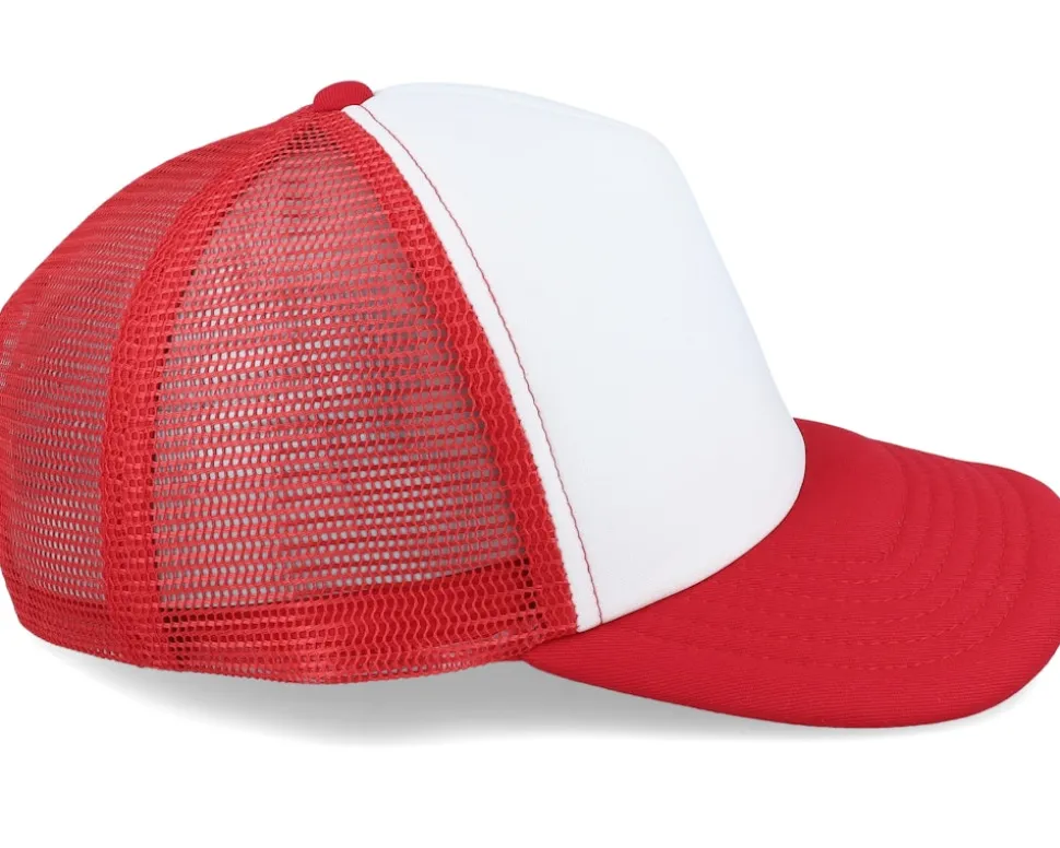 Kids Classic Red/White Vintage Foam Trucker - Beechfield