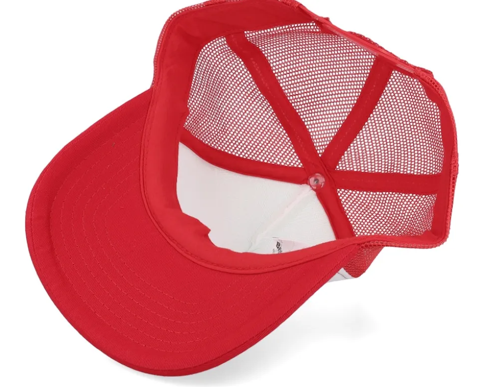 Kids Classic Red/White Vintage Foam Trucker - Beechfield
