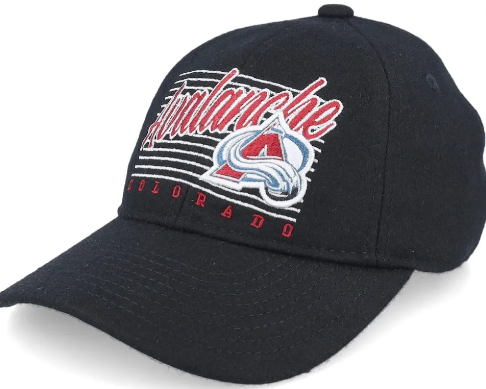 Kids Colorado Avalanche Retro Wooly Black Dad Cap - Outerstuff