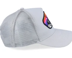 Kids Colorful Deer Big Patch Light Grey Trucker - Kiddo Cap