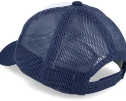 Kids Colorful Zebra Patch White/Navy Trucker - Kiddo Cap