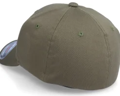 Kids Concrete Mixer Truck Olive Flexfit - Kiddo Cap