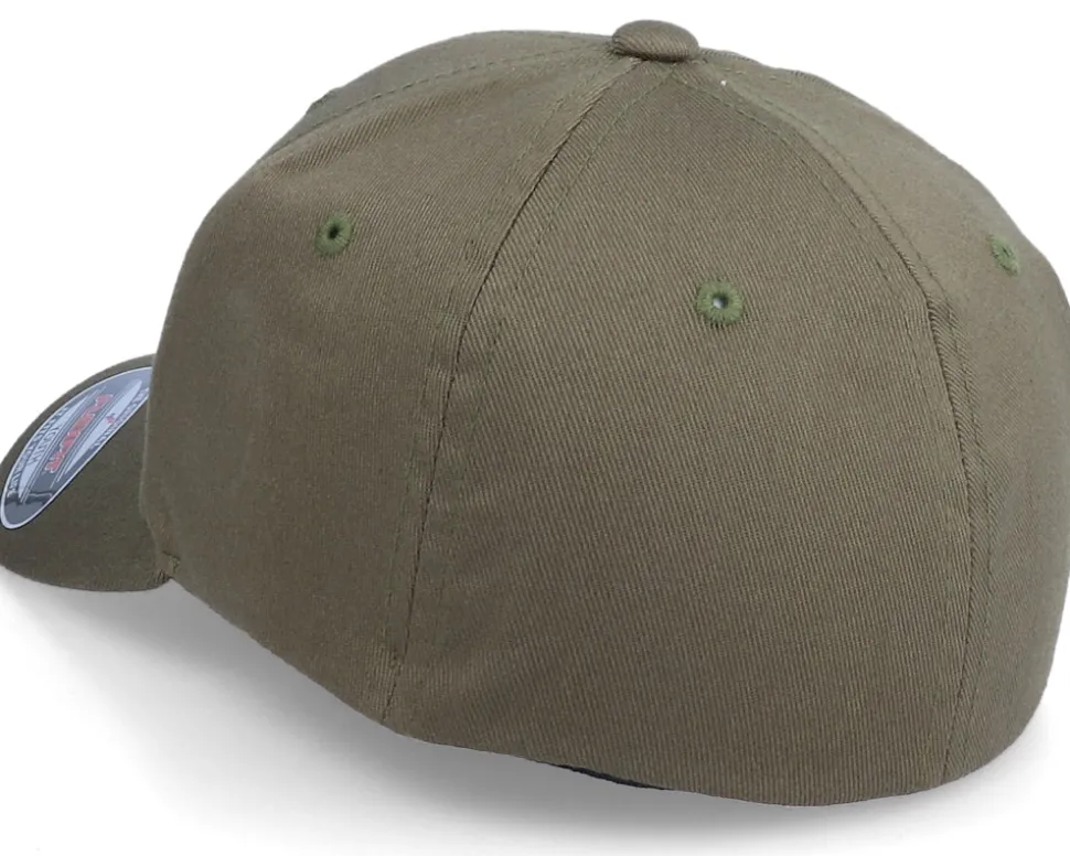 Kids Concrete Mixer Truck Olive Flexfit - Kiddo Cap