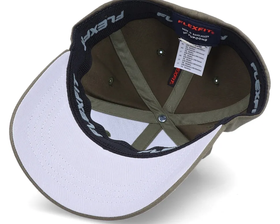 Kids Concrete Mixer Truck Olive Flexfit - Kiddo Cap