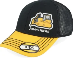 Kids Construction Cap Black/Yellow Trucker - John Deere