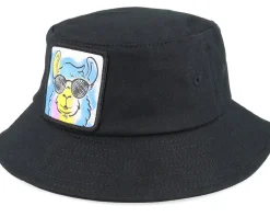 Kids Cool Llama Shades Black Bucket - Kiddo Cap