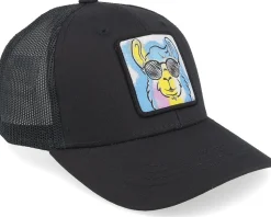 Kids Cool Llama Shades Black Trucker - Kiddo Cap