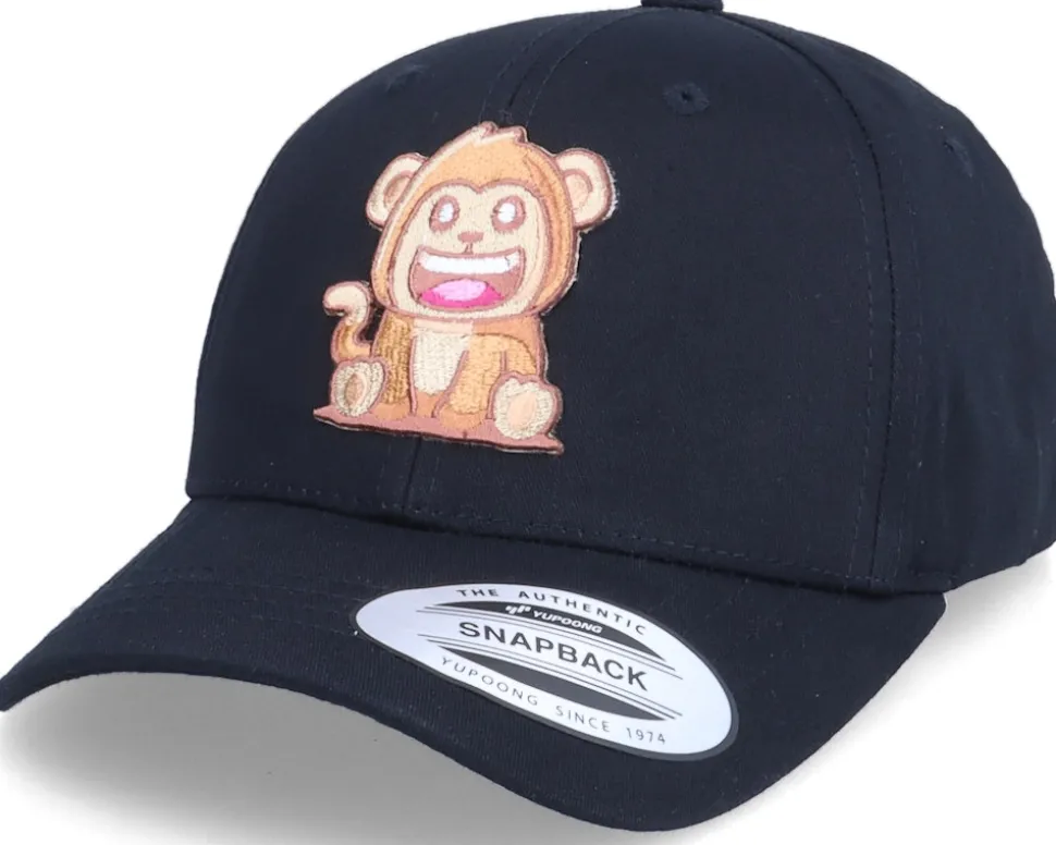 Kids Cool Monkey Black Adjustable - Kiddo Cap