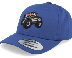 Kids Cool Monster Truck Royal Blue Adjustable - Kiddo Cap