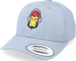 Kids Cool Music Monkey Heather Grey Adjustable - Kiddo Cap