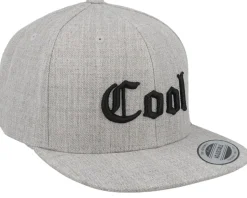 Kids Cool Old English 3d Heather Grey Snapback - Kiddo Cap