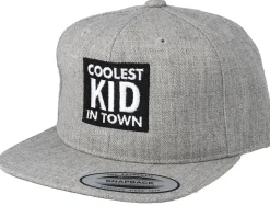 Kids Coolest Kid In Town Grey Snapback - Kiddo Cap