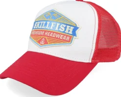 Kids Crimsonwave Logo Classic Red/White Trucker - Skillfish