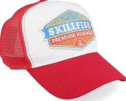 Kids Crimsonwave Logo Classic Red/White Trucker - Skillfish