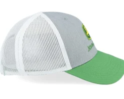 Kids Current Embroidery White/Grey/Green Trucker - John Deere