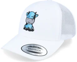 Kids Cute Baby Cow White Trucker - Kiddo Cap